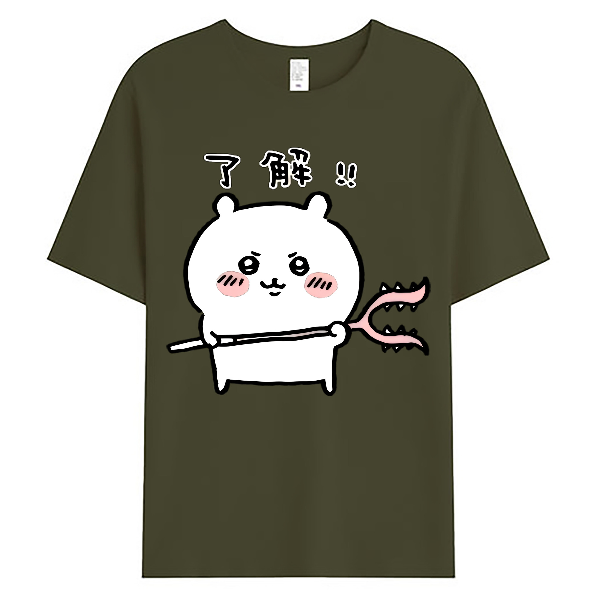 （画像用） ちいかわ ちいかわ Chii-kawa chiikawa 綿100％ メンズ半袖Tシャツ｜肌触りやわらか＆通気性